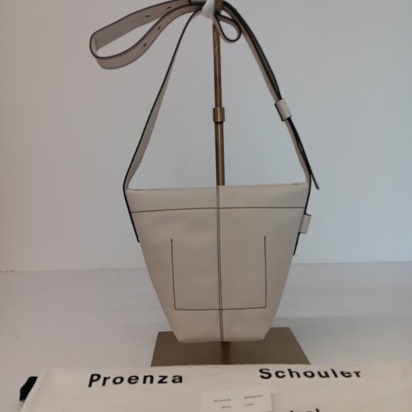 Proenza Schouler White Label Barrow Off-White Leather Bucket Bag - Picture 4 of 16